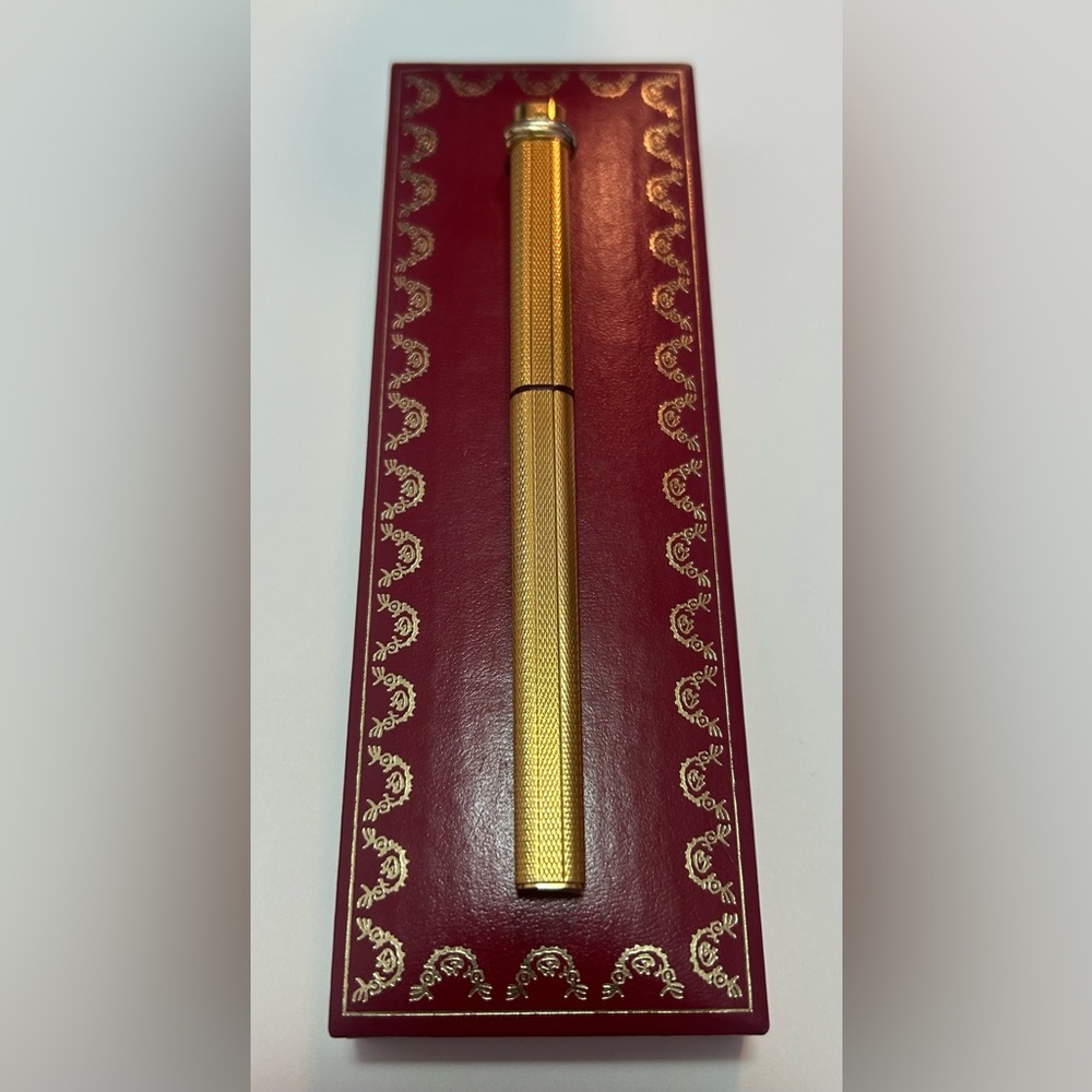Vintage Cartier Le Must Trinity Vendome Gold Pen W/ Original Box